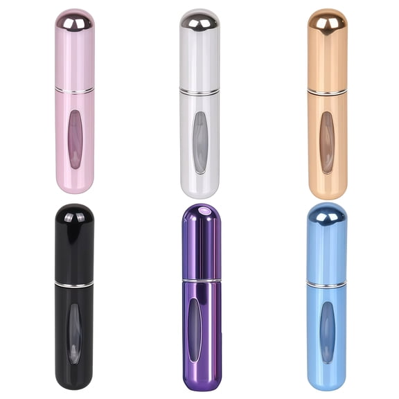 6PCS Portable Refillable Perfume Spray Bottles in Elegant Design
