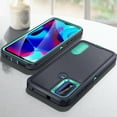 thumbnail image 7 of Dteck Rugged Case for Moto G Pure, 2 in 1 Hybrid Shockproof Hard PC Phone Case for Motorola Moto G Pure / Moto G Power 2022,Deep Blue+Mint, 7 of 7