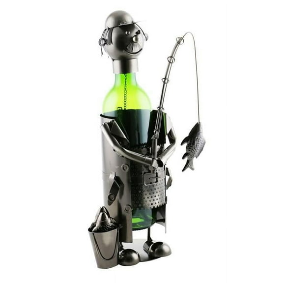Three Star Import & Export ZB230 Wine Bottle Holder, Fisherman with Pale