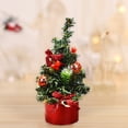 thumbnail image 5 of Christmas Tree 7.9inches Artificial Small Christmas Tree Ornament Mini Christmas Tree Flocked Tabletop Tree with Hanging Ornaments for Christmas Desktop Bedroom Home Indoor Decoration, 5 of 7