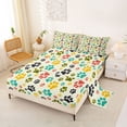 thumbnail image 2 of Erosebridal Cute Cat Print Bed Sheets for Kid, Animal Lover King Sheets, 4-Piece, 2 of 5