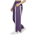 thumbnail image 5 of Dpytoraw Women's Baggy Wide Leg Pants Casual Drawstring Elastic High Waisted Contrast Color Workout Sweatpants Moisture Wicking Casual Pants Women Purple XL, 5 of 5