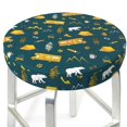 thumbnail image 3 of Easygdp Camping Print Easy To Install Bar Stool Covers&Stool Covers Round&Elastic Stool Cover, Barstool Covers,Washable&Bottom With Elastic Edge-14 inch, 3 of 7