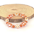 thumbnail image 5 of Polka Dots Glass Beaded Stretch Bracelet, Autumn Fall Halloween Orange Bracelet, Christmas Birthday Gift Idea, 1 pc, 5 of 9