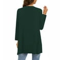 thumbnail image 4 of Delayuji Women's Cardigan Sweater Solid Color Fashion Casual 3/4 Sleeves Cardigans For Women Long Sleeve Cardigan, 4 of 6
