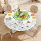 thumbnail image 4 of Jorge y Marta-theme Fitted Round Tablecloths Elastic Edged Table Covers Waterproof Table Cloth for Kitchen Holiday Party Tables Decor 150cm, 4 of 6