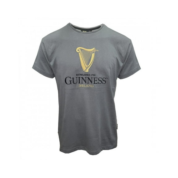 Traditional Craft Guinness T-Shirt for Men Irish Pewter Harp Short Sleeve Ireland Gifts for Men