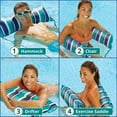 thumbnail image 4 of Open Box Aqua Monterey XL Hammock 4 in 1 Inflatable Pool Float, Teal/Blue, 4 of 8