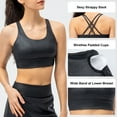 thumbnail image 3 of Ropa interior de mujer Mujeres Yoga Bra Deportes Entrenamiento Jogging Crop Tops Acolchado Wirefree Casual Chaleco Negro Maboto Ropa interior de mujer, 3 of 5