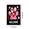 thumbnail image 4 of Amhnf Welcome Paw Print With Hearts Garden Flag For Home Outdoor Garden Yard Decor 12x18 inch, 4 of 5