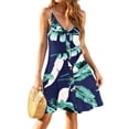 thumbnail image 4 of TARAINYA Summer Dresses for Women Casual V Neck Sleeveless Sundresses Floral Beach Short Dress with Pockets, 4 of 8