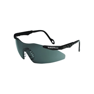 美品　CRIME INVOLMENT 9.4 Smith & Wesson Code 4 Safety Glasses 19834, Black Frame, Mirror
