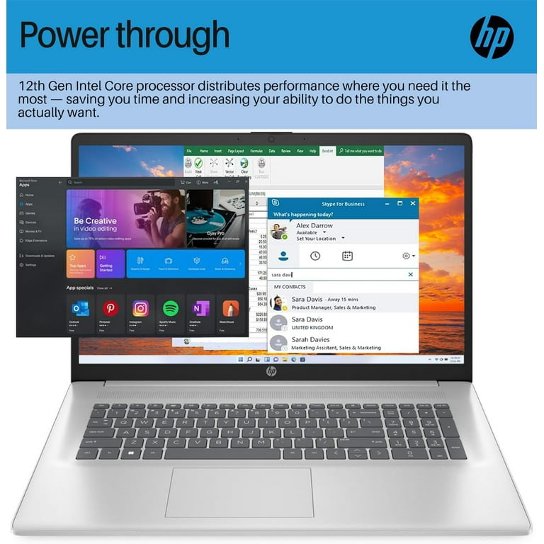 HP 2024 17 Business Laptop with Microsoft Office Lifetime License