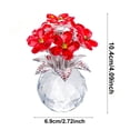 thumbnail image 3 of Kaireo Glass Flower Figurine, Beautiful Floral Statue for Home Decor and Gift Giving - Add to Cart, 3 of 4