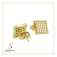 thumbnail image 7 of BEBERLINI Women Stud Earrings Cubic Zirconia 14K Gold Filled Brass Fashion Jewelry Square, 7 of 7
