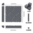 thumbnail image 2 of 44Pack Waterproof Interlocking Deck Tiles,(12pcs Edge strips+4pcs Corners) 12"x12" Plastic Patio Tiles | for Indoor Outdoor Use, Patio Floor Decking Tiles for Garden Lawn Porch Poolside Balcony, 2 of 10