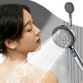 thumbnail image 1 of Bdfzl Turbo Shower Head Home Bath Shower Nozzle Water Heater Filter Shower ,5 Bathing Modes, One Pressurised Water Stop Function Shower Head., 1 of 6