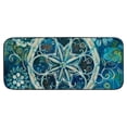 thumbnail image 2 of WERPE Flower Design Floor Mat Rug for Home Entrance Outside Entry, Anti-Slip and Durable, 19.68x39.37in/50x100cm, Burlap Felt Surface with Recycled Rubber Backing 19.68*47.24 in, 2 of 6