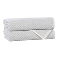 thumbnail image 2 of Superior Amelia Viscose Cotton Blend Medium Weight Bath Towels, Set of 2, Platinum, 2 of 11