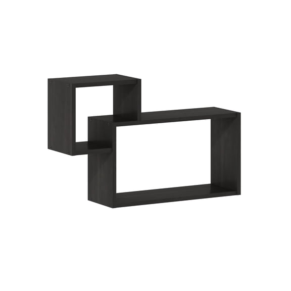 Furinno ROSSI Interweave Wall Mount Floating Decorative Shelf in Set of Espresso