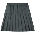 thumbnail image 4 of YONGHS Girls Pleated Mini Skirt with Built-in Shorts High Waist Tennis School Uniform Skorts Dark Gray 3-4, 4 of 5