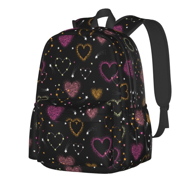 Disketp Heart and Stars Mochila Escolar de Gran Capacidad y Peso Ligero, Mochila de Viaje Ideal para Escuela, Trabajo y Uso Diario, Cómoda y con Estilo