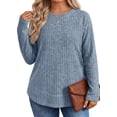 thumbnail image 4 of Fantaslook Long Sleeve Shirts for Women Lightweight Fall Sweaters Dressy Casual Tunic Tops, 4 of 9