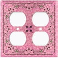 thumbnail image 3 of Metal Light Switch Plate Cover Pink Paisley Bandana Spotted Tile Pattern TIL083, 3 of 13
