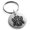 Silver, variant on Stainless Steel Letter X Initial 3D Cube Box Monogram Engraved Small Medallion Circle Charm Keychain Keyring