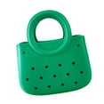 thumbnail image 4 of Bolsa de playa para mujeres Impermeable para el agua Pequeña bolsa Multipropósito de almacenamiento de verano con agujero Verde, 4 of 8