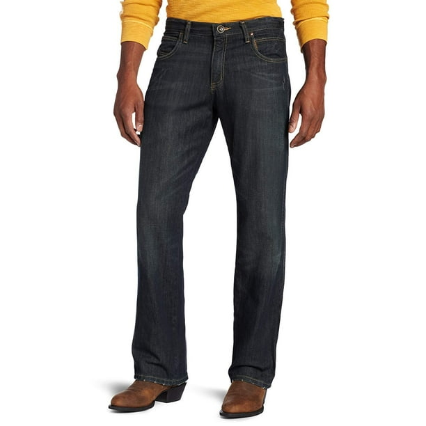 wrangler men's retro relaxed fit boot cut jean, worn black, 32w x 34l -  