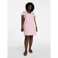 thumbnail image 2 of Terra & Sky Women's Plus Size V Neck Tee Dress with Flutter Sleeves, Size 0X-5X, 2 of 5
