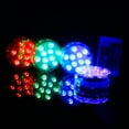 thumbnail image 3 of 4Pcs Mini Submersible LED Lights with Remote TeqHome Battery Operated Small Underwater Tea Lights Candles IP68 Waterproof RGB 16 Color Changing Lights for Vase Pool Pond Lantern Decoration Lighting, 3 of 12