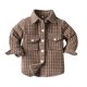 thumbnail image 1 of Gibobby Chamarra acolchada para niñasNiños pequeños bebé Unisex Unisex Otoño Invierno Plaid Tops camisa de manga larga abrigo chaqueta cárdigan ropa(Café, 2-3 Años), 1 of 3