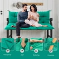 thumbnail image 6 of HONEY HOME 71in x 40 in Porch Swing Cushions, Waterproof Outdoor Glider Cushions with Ties for Backyard and Garden, Lake Blue, 6 of 7