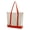 Red, variant on MUSOIE Canvas Tote Bag for Women Large Capacity Handbag with Zipper Shoulder Bag for Shopping