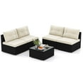 thumbnail image 4 of Costway 5 Pieces Outdoor Furniture Set with Seat & Back Cushions Tempered Glass Tabletop, 4 of 10