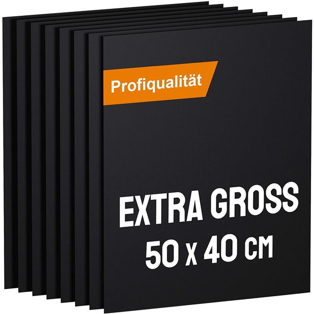 Bbq Grill Mat (Set Of 8) 50x40 Cm I Extra Thick I For Gas Grill And Charcoal