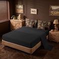 thumbnail image 3 of meiyoeat Rustic Cabin Deer 7pcs Queen Bedding,Jungle Wildlife Bedding Comforter Set Queen For Men Women,Black Reversible, 3 of 7
