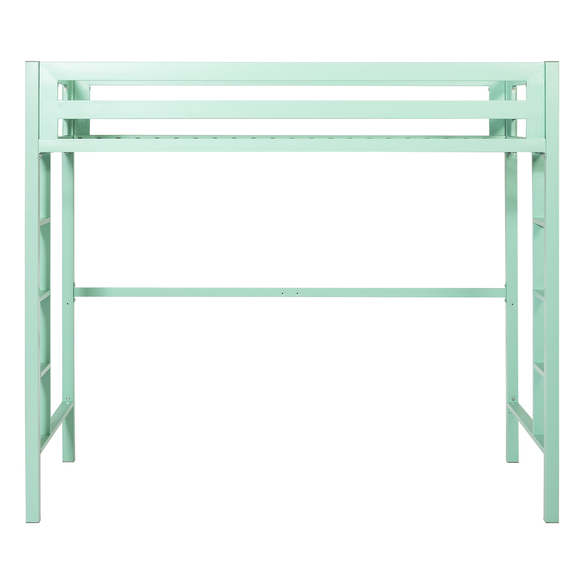 Walker Edison Premium Deluxe Twin Metal Loft Bed, Mint