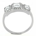 thumbnail image 3 of Womens Silver Rings No Plating Stainless Steel Ring with AAA Grade CZ in Clear DA322, 3 of 5