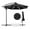 Black, variant on Yunken 10ft Solar LED Offset Hanging Market Patio Umbrella for Backyard, Poolside w/Easy Tilt Adjustment, Polyester Shade, 8 Ribs, Green