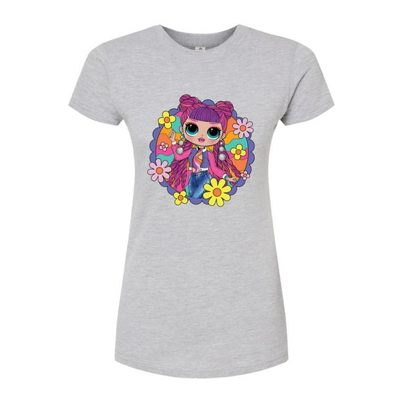 LOL OMG! Fashion Dolls - Skater Chick w/ Flowers - Juniors Fitted Graphic T-Shirt