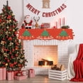 thumbnail image 5 of Christmas Fireplace Mantle Scarf, Santa Claus Xmas Tree Plaid Lattice Red Check Mantel Cover Table Runner for Home Living Room Door Window, Indoor Outdoor Holiday Party Decor 17" x 70", 5 of 8