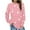 Star1-Pink, variant on Oalirro Womens Fashion Top Casual Solid Crewneck Long Sleeve Shirts Tunic Tops