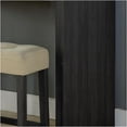 thumbnail image 4 of JERFIT Modern Two-Tone Dining Table Set with Travertine Top and 2 Upholstered Stools, 4 of 8