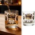 thumbnail image 2 of USA 250th Anniversary âWe The Peopleâ Tumbler â Solid Glass Bourbon Glass, Crimson & Gold Accent, Heavy Scotch Glass for Patriotic Display, 2 of 8