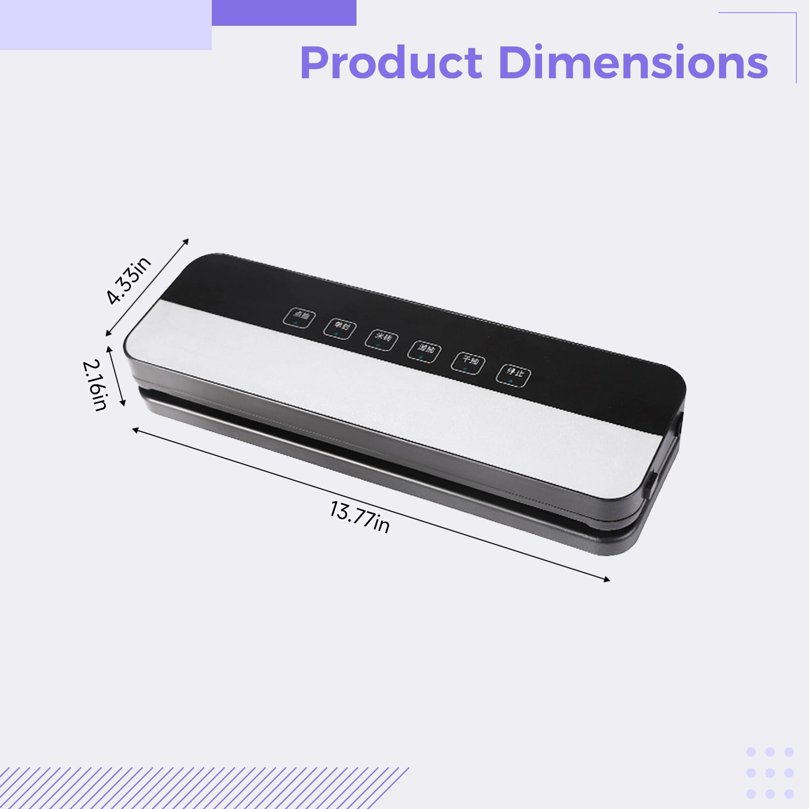 Automatic Vacuum Sealer Machine with 30 Bags, -65kPa One-Touch Food Sealer for Dry & Moist Preservation, 35cm Extended Seal, Kitchen Storage