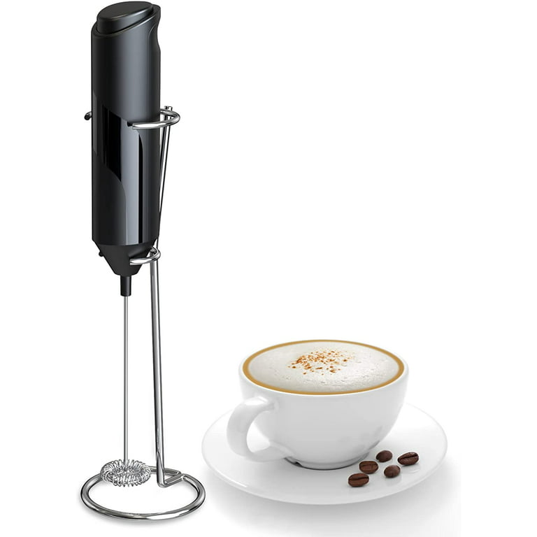 Stainless Steel Milk Frother With Stand For Coffee Latte Maker