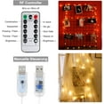 thumbnail image 3 of Encantadoras luces de cortina para dormitorio, cortina de luces de hadas de 3 m x 3 m con control remoto, cadena de luces de cortina de 300 LED, 8 modos, impermeable para exteriores, decoración, 3 of 6